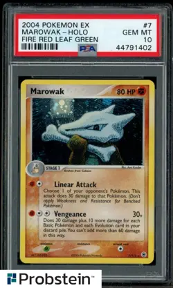 2004 Pokemon EX Fire Red Leaf Green #7 Marowak Holo PSA 10 GEM MINT - Image 1