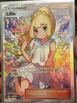 Pokemon Lillie Full Art Ultra Rare Holo Trainer 151/156 Sm-Ultra Prism TCG - Image 1