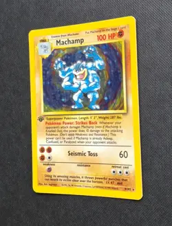 VINTAGE 1999 Pokemon Machamp 8/102 1st Edition Holo Base Set EXCELLENT FREE POST - Image 4