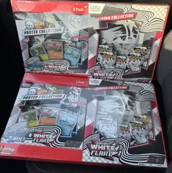 Sam’s Club Pokemon Black Bolt and White Flare Binder And Poster Bundles Lot Of 2 - Image 1