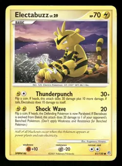Electabuzz 81/130 LP Common Diamond & Pearl 2007 Pokemon TCG - Image 1