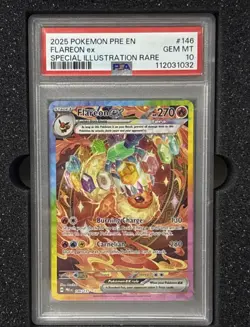 Pokemon Flareon ex Special Illustration Rare Holo PSA 10 146/131 2025 - Image 1