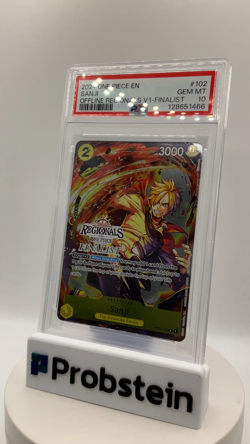 2024 One Piece EN Offline Regionals V1 Finalist #102 Sanji PSA 10 GEM MINT - Image 2