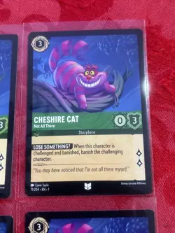 4x Disney Lorcana Chapter 1 - Cheshire Cat - Not All There - 71/204 x4 - Image 2