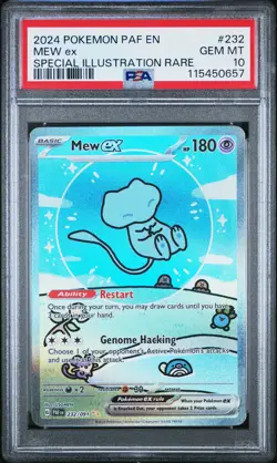 2024 POKEMON PAF EN-PALDEAN FATES SPECIAL ILLUSTRATION RARE #232 MEW EX PSA 10 - Image 1