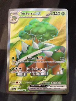 Torterra ex 185/162 Pokemon TCG: Temporal Forces Full Art Double Rare Grass Type - Image 1