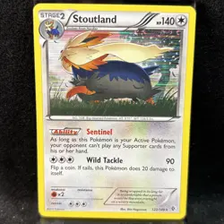 Stoutland Holo Rare 122/149 Boundaries Crossed Pokemon TCG - Image 1