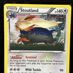 Stoutland Holo Rare 122/149 Boundaries Crossed Pokemon TCG - Image 3