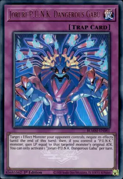 Joruri-P.U.N.K. Dangerous Gabu - Emblazoned Ultra Rare 1st BLMM-EN081 NM YuGiOh - Image 1