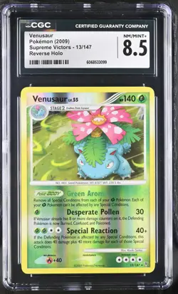 CGC 8.5 Venusaur 2009 Supreme Victors 13/147 Reverse Holo Pokemon Card - Image 1