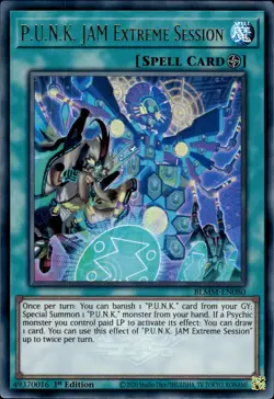 P.U.N.K. JAM Extreme Session - Emblazoned Ultra Rare 1st Ed BLMM-EN080 NM YuGiOh - Image 1