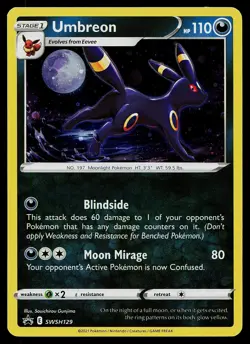 Pokemon Card - Umbreon Sword & Shield Promo SWSH129 Holo - Image 1