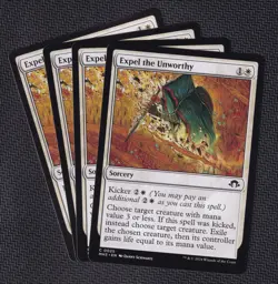 x4 Expel the Unworthy C MTG Modern Horizons 3 M/NM English Regular - Image 1