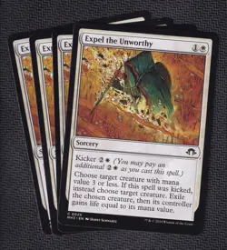 x4 Expel the Unworthy C MTG Modern Horizons 3 M/NM English Regular - Image 2
