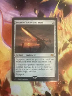 2019 MTG Magic The Gathering MH1 Modern Horizons #228 Sword of Sinew and Steel - Image 2