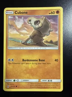Cubone 57/131 Common Forbidden Light Pokemon Card - Image 1