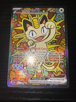 2026 Pokemon Perfect Order Meowth EX Special Illustration Rare 121/088 - Image 1