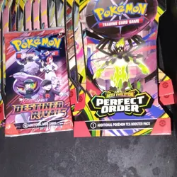 Pokemon TCG Destined Rivals, Perfect Order, White Flare, Tyranitar Tins Lot - Image 3