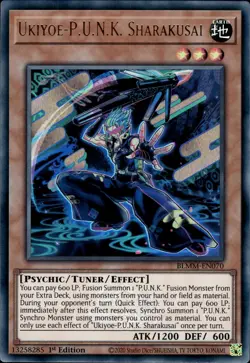 Ukiyoe-P.U.N.K. Sharakusai - Emblazoned Ultra Rare 1st Ed. BLMM-EN070 NM YuGiOh - Image 1