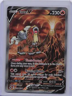 Entei V GG36/GG70 Holo V Rare Crown Zenith Galarian Gallery Pokemon Near Mint - Image 1