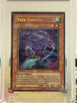 Yugioh Yata-Garasu LOD-000 1st Edition Secret Rare Heavy Foilbleed PSA PGS 8.5 - Image 4