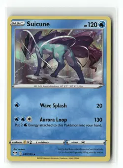 Suicune 037/189 Holo Rare Darkness Ablaze Pokemon Holo Near Mint - Image 1