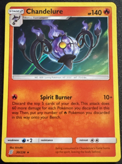 Pokemon - Chandelure 30/236 - Holo Rare - Unified Minds - NM/M - Image 1