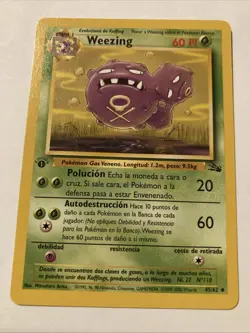 Weezing Spanish 1st Edition Pokemon Fossil 45/64 1999 - Image 1