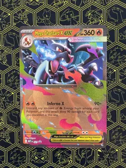 Pokemon Mega Charizard X ex 029 ME: Mega Evolution Black Star Promo - Image 1