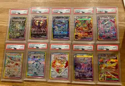 PSA 10 Terastal Festival Eevee Evolution SAR Complete Set Of 10 Pokemon Japanese - Image 1