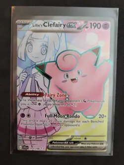 Lillie's Clefairy ex 173/159 Sv09: Journey Together Holo Pokemon - Image 3