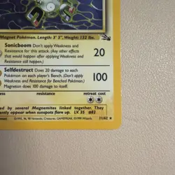 Magneton Pokemon TCG 11/62 Fossil Set Unlimited Holo Rare LP - Image 3