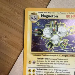 Magneton Pokemon TCG 11/62 Fossil Set Unlimited Holo Rare LP - Image 5