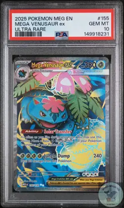 💎PSA 10💎 Mega Venusaur ex 155/132 Mega Evolution Super Rare Pokemon - Image 1