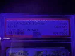 Eevee 188/167 - Twilight Masquerade - Pokemon PSA10 GEM MINT - Image 3