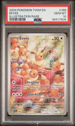 Eevee 188/167 - Twilight Masquerade - Pokemon PSA10 GEM MINT - Image 4