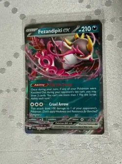 Pokemon Fezandipiti ex 038/064 Sv: Shrouded Fable Double Rare Holo HP 210 - Image 1