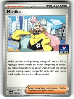 Pokemon Indonesian Scarlet & Violet GYM Kartu Promo Card Mistika 142/SV-P - Image 1