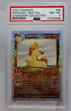 Rapidash Legendary Collection 60/110 RARE Rev HOLO PSA MINT-8- Vintage Pokemon - Image 1
