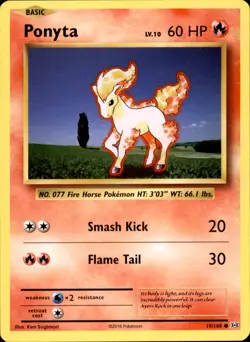 Ponyta 19/108 Common - Pokemon XY - Evolutions MP - Image 1