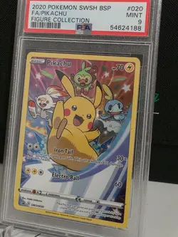 Pokemon - Pikachu - SWSH020 Figure Collection Black Star Promo - PSA 9 MINT - Image 2