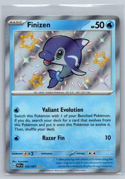 Pokemon TCG ~ Finizen ~ 123/091 Paldean Fates Holo Baby Shiny Rare : NM - Image 1