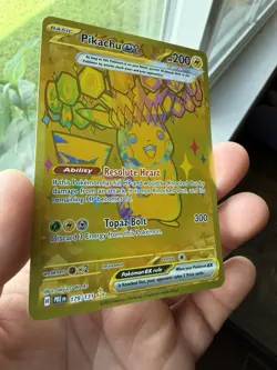 Pokemon Pikachu ex 179/131 Hyper Rare Gold Full Art Prismatic Evolutions NM - Image 2