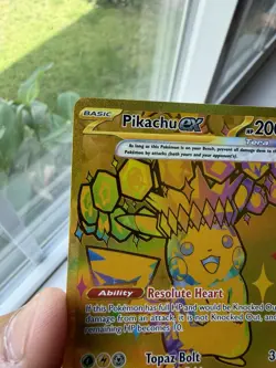 Pokemon Pikachu ex 179/131 Hyper Rare Gold Full Art Prismatic Evolutions NM - Image 4