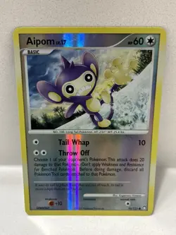 Pokemon TCG 70/123 Mysterious Treasures Rev Holo Aipom FREE SHIPPING - Image 2