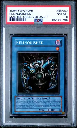 2004 YU-GI-OH! MASTER COLL VOLUME 1 #EN003 RELINQUISHED PSA 8 - Image 1