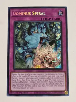 Dominus Spiral DOOD-EN079 Secret Rare Yugioh 1st Edition Doom of Dimensions Mint - Image 1