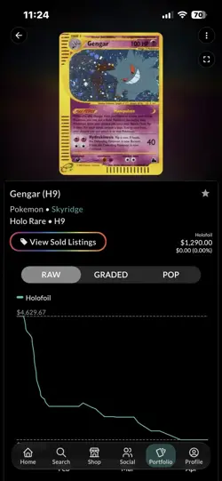 Gengar H9/H32 Skyridge Holo Rare 100 HP Stage 2 Pokemon TCG Card English - Image 3