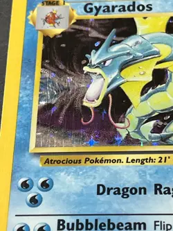 gyarados holo rare base set 6/102 pokemon card - Image 2