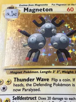 magneton base set 9/102 holo rare pokemon card - Image 2